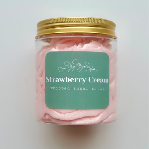 Strawberry Cream Whipped Sugar Scrub